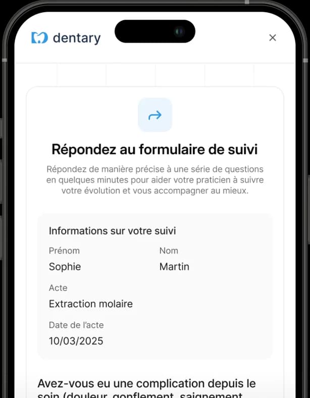 Dentary mobile app - automated patient follow-up for dental practices